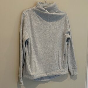 Athleta Cozy Karma Light Gray Cowl Neck Sweater